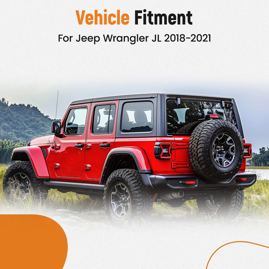 Spare Tire Carrier Tailgate Bracket Hinge for Jeep Wrangler JL (2018–2023)