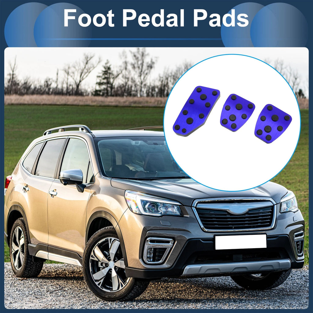 3 Pcs Foot Accelerator Pedal Covers for Subaru Forester (2019–2021) Blue