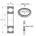 Deep Groove Ball Bearing 100x150x16mm for Scooter/Skateboard (P0)
