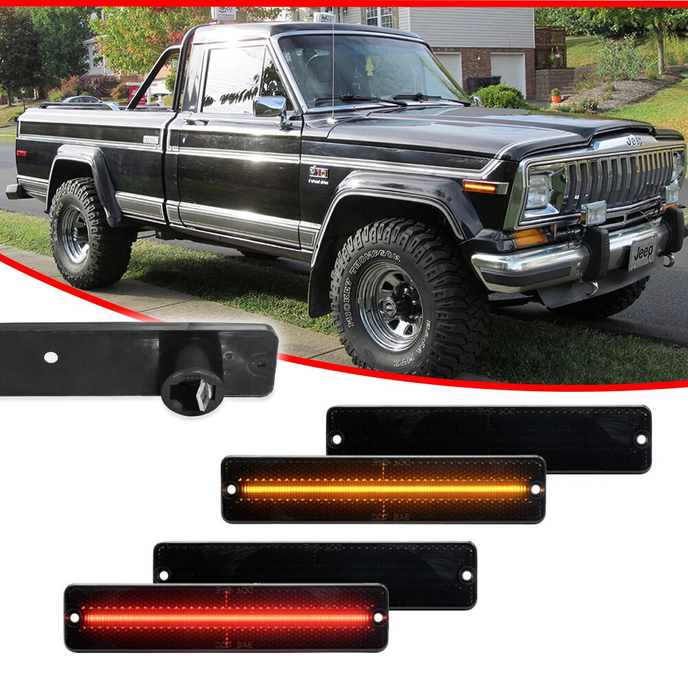 Set of 4 LED Side Marker Lights for Jeep CJ & SJ Series