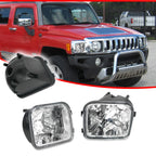 2X Clear Chrome Front Corner Signal Lights for Hummer H3 (2006–2010)
