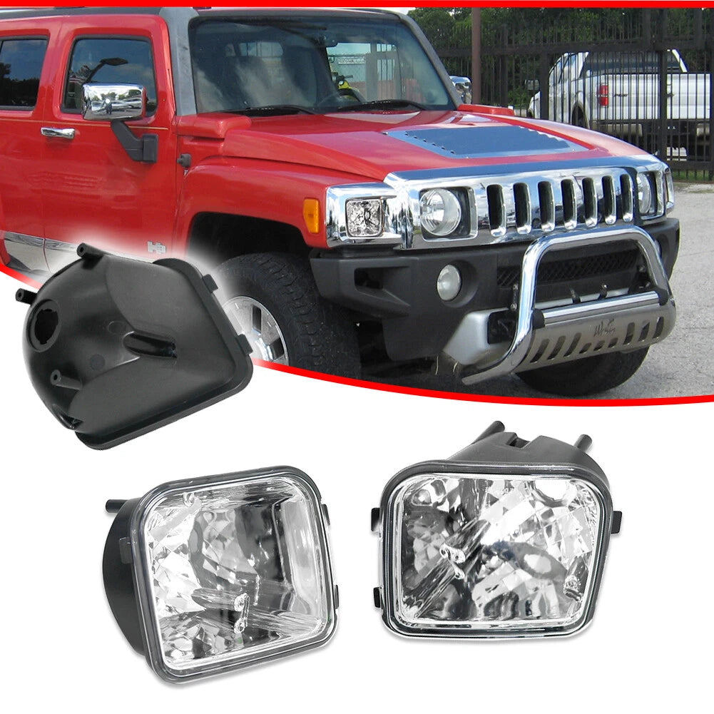 2X Clear Chrome Front Corner Signal Lights for Hummer H3 (2006–2010)