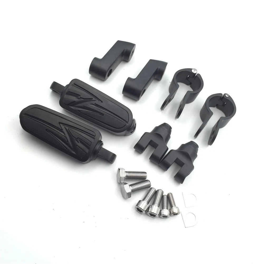 1" Flame Foot Peg Clamps for Yamaha Roadstar, Kawasaki Vulcan