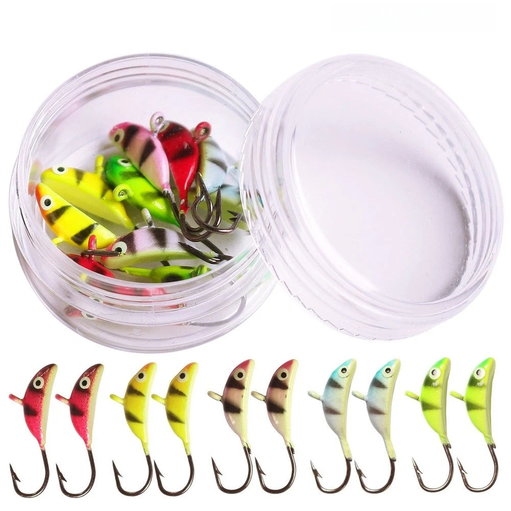 Fishing Lures Set of 4 Weighted Head Hook Ultra-Light Design