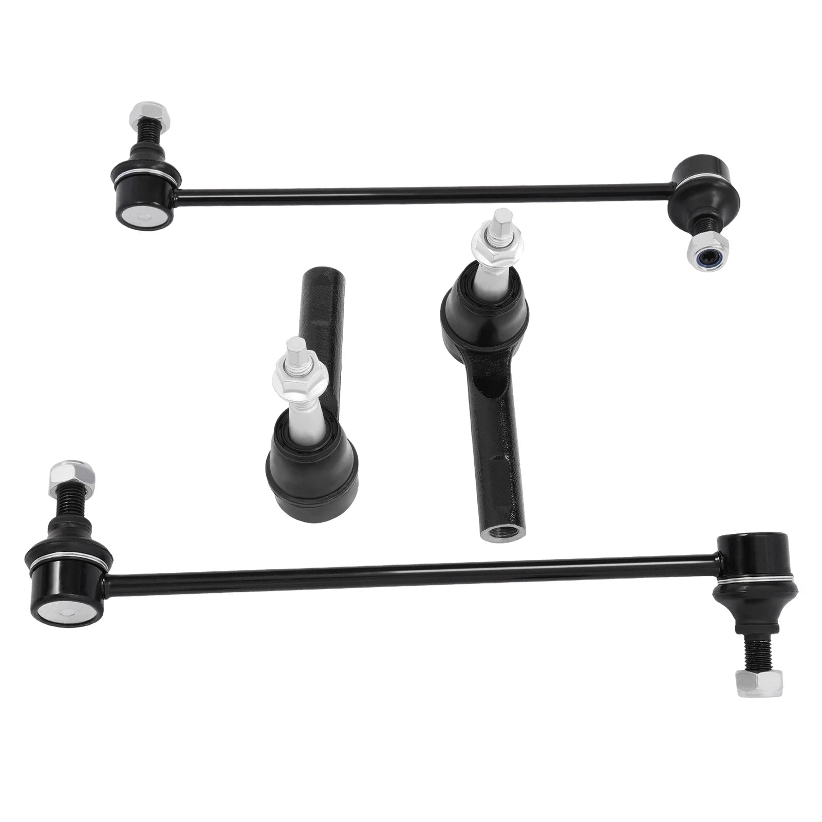 4X Front Stabilizer Sway Bar End Links & Outer Tie Rod Kit for Equinox (2010–2017)