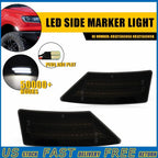 Smoked Lens White LED Front Side Marker Lights for Ford Ranger (2019–2022)