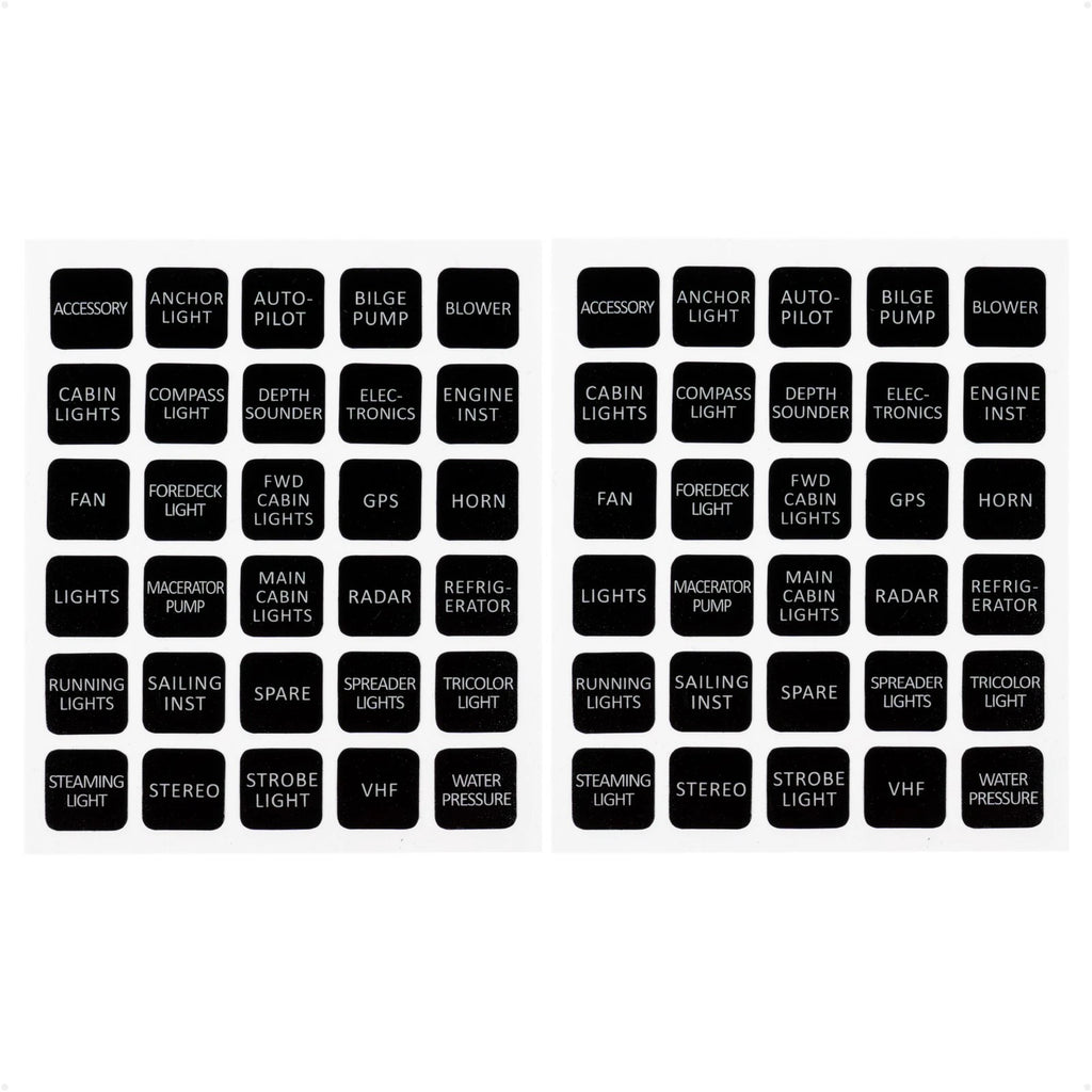 30 Pcs Marine Dashboard Decal Label Kit for Boat Switch Panel (2-Pack)