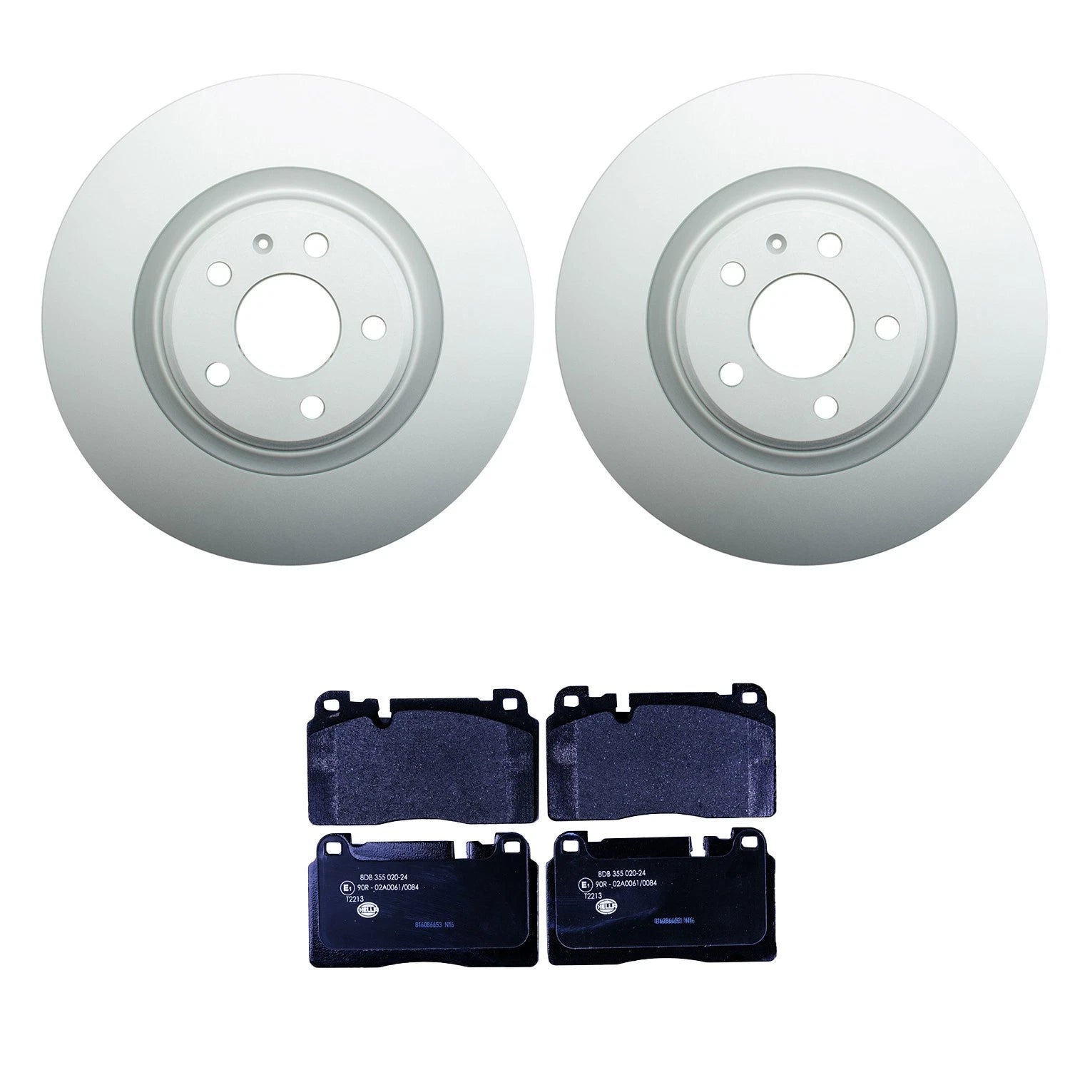 Hella Front Rotors & Low-Met Disc Brake Pad Kit for Audi Q5 (2016–2017)