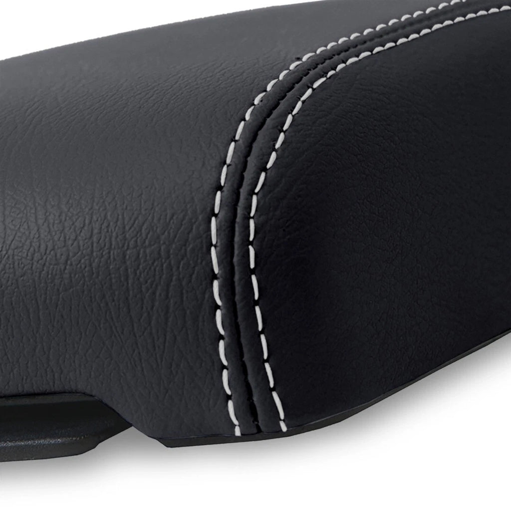Leather Console Armrest Cover for Chevrolet Colorado (1995–2005) White Stitch