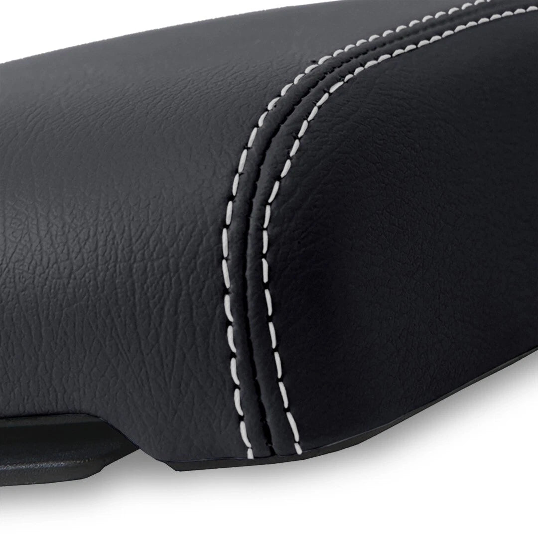 Leather Console Armrest Cover for Chevrolet Colorado (1995–2005) White Stitch