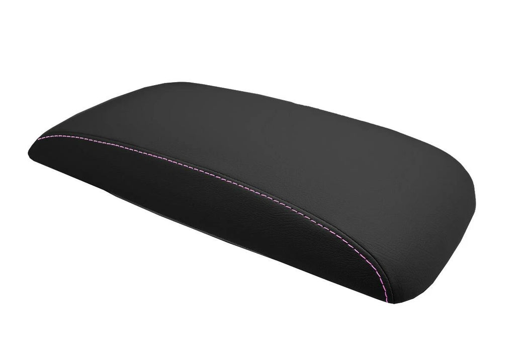 Leather Console Lid Armrest Cover for Honda Element (2007–2011) Pink Stitch
