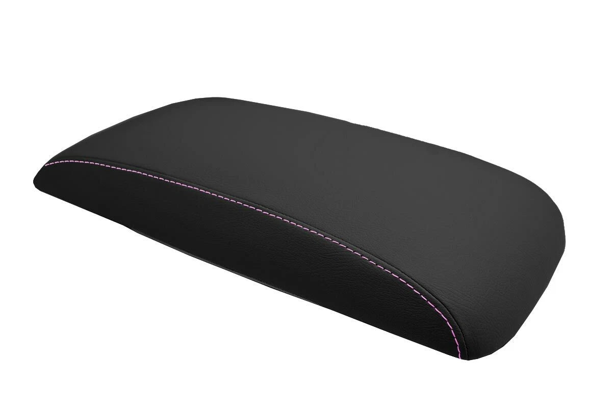 Leather Console Lid Armrest Cover for Honda Element (2007–2011) Pink Stitch