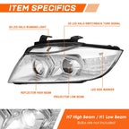 LED DRL Switchback Signal Projector Headlight for BMW 3-Series (2009–2012)
