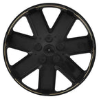 Set of 4 Black 16 Inch Snap On Full Hub Caps for R16 Tire & Rim