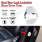 4PCS Silver Door Lock Covers for Tesla Model 3/Y (2017-2024)