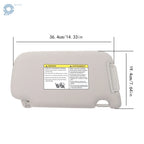 Driver Sun Visor for Nissan Sentra (2013–2019) W/ Vanity Mirror, Light Gray