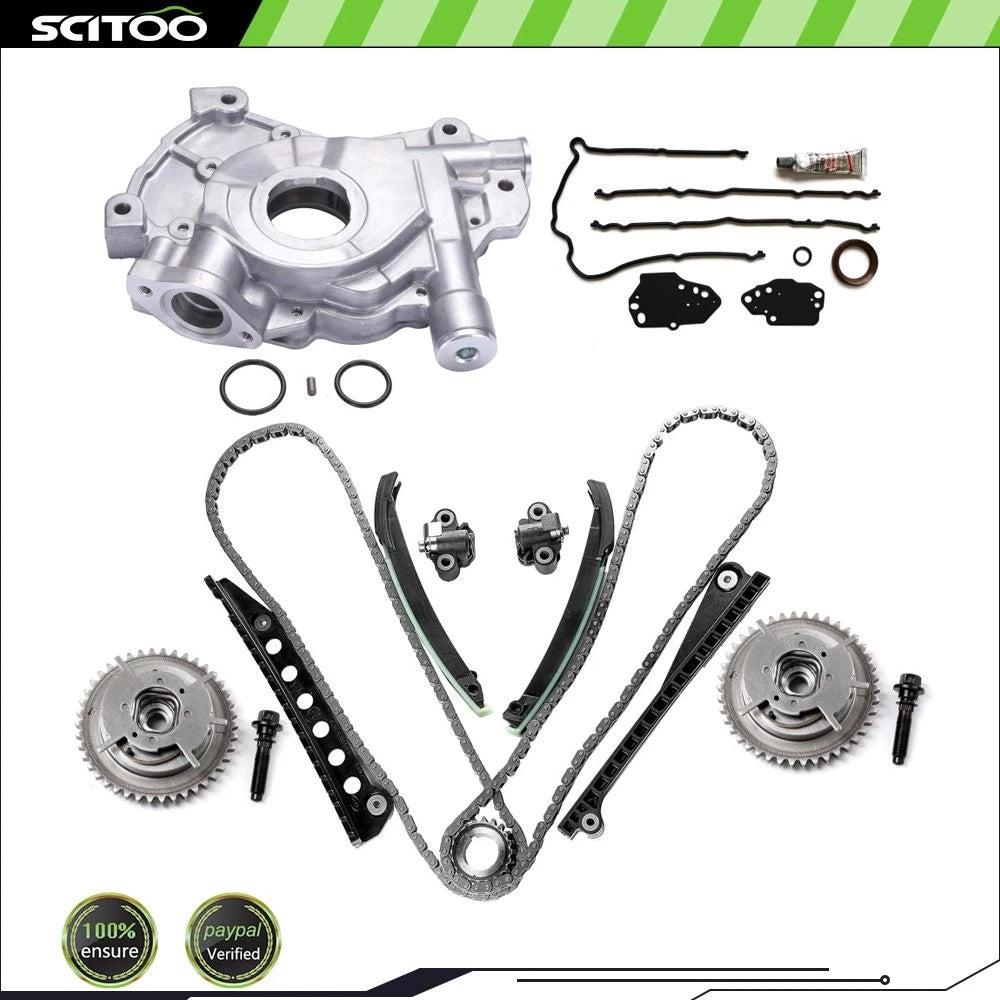 Timing Chain Cam Phasers Kit & Oil Pump for Ford F150 Lincoln Mark LT (2004–2008)