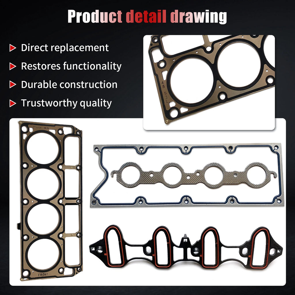 Engine Valve Cover Gasket Set for Chevy Tahoe Silverado GMC Sierra 1500