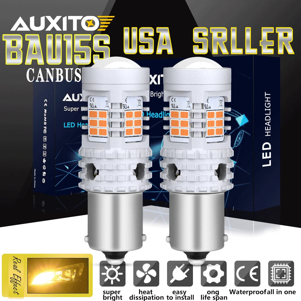 2X Amber LED Turn Signal Light Bulbs for Audi BMW