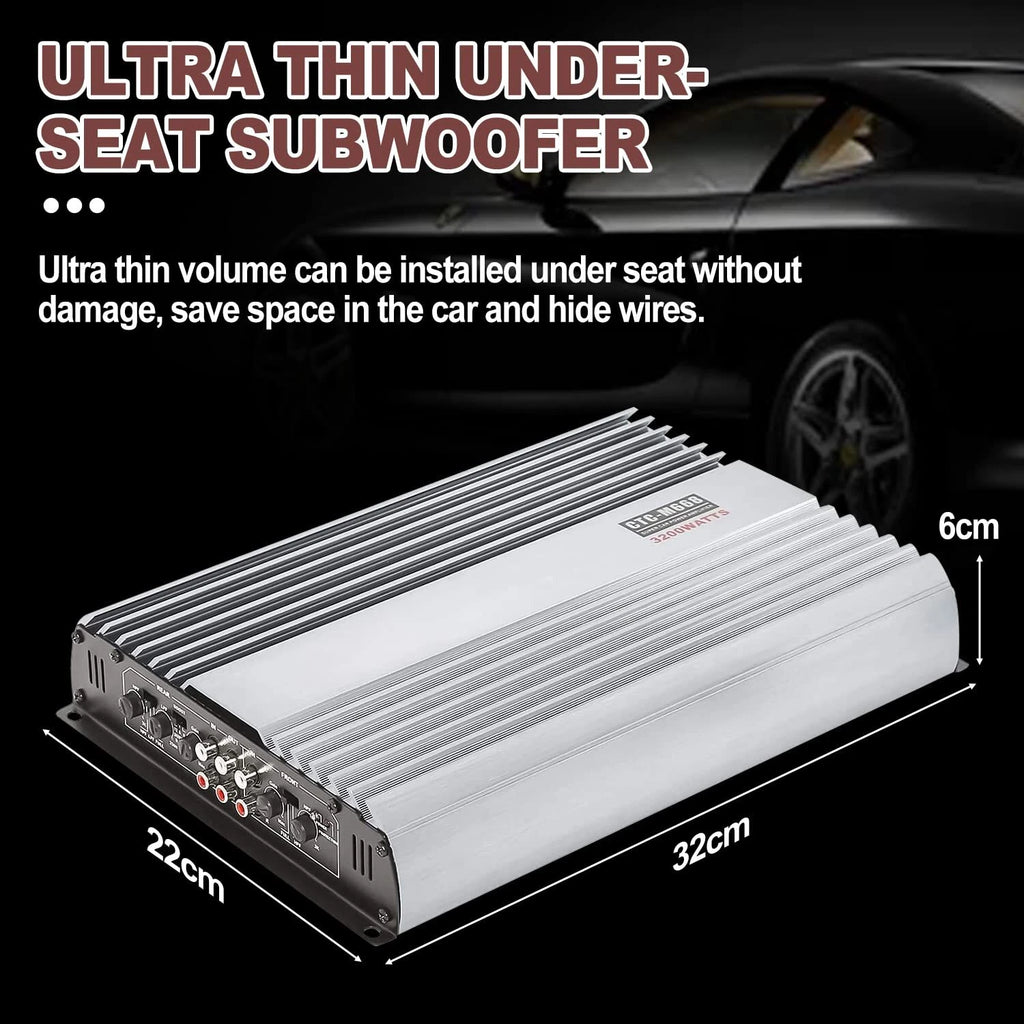 3200W 4 Channel Car Amplifier for Universal Vehicles (2 to 4 Ω)