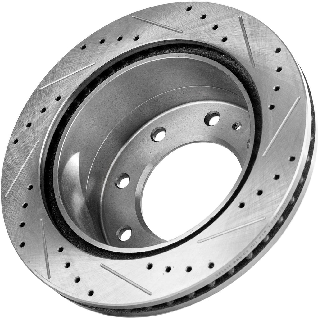 Brake Disc Set for Chevy Silverado 2500 HD (2011–2023) Cross-drilled Slotted