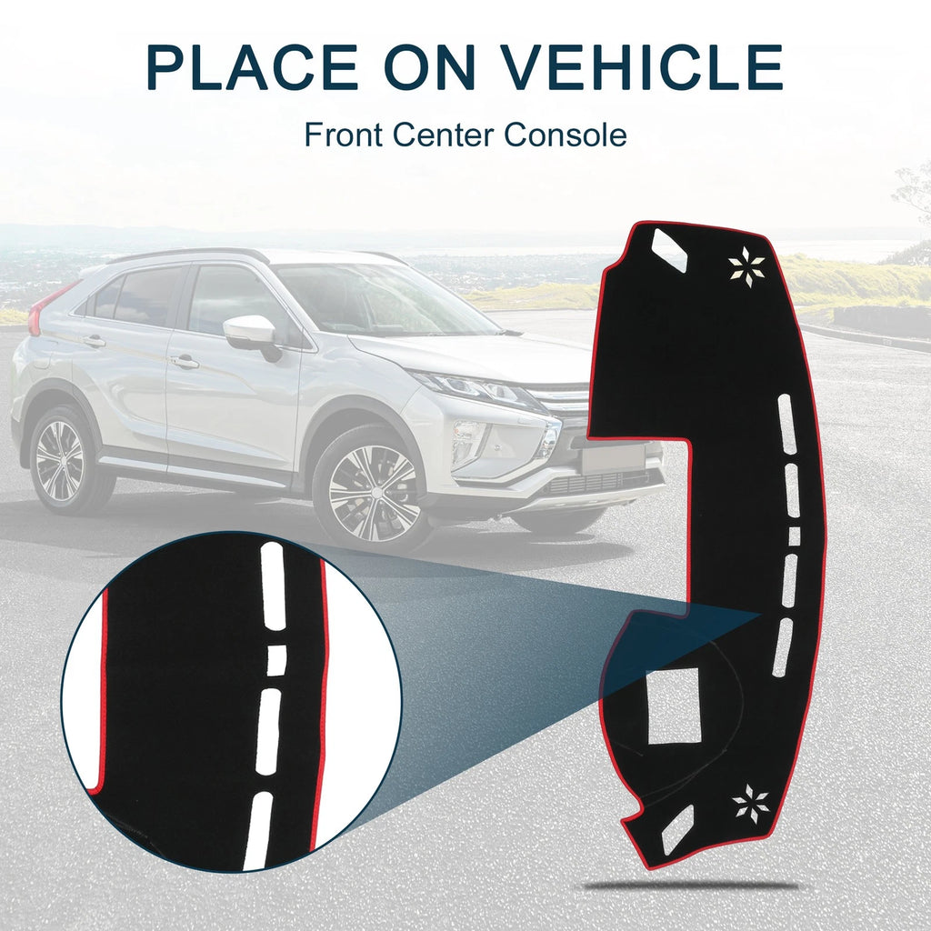 Dashboard Cover Mat for Mitsubishi Eclipse Cross (2017–2022) Red