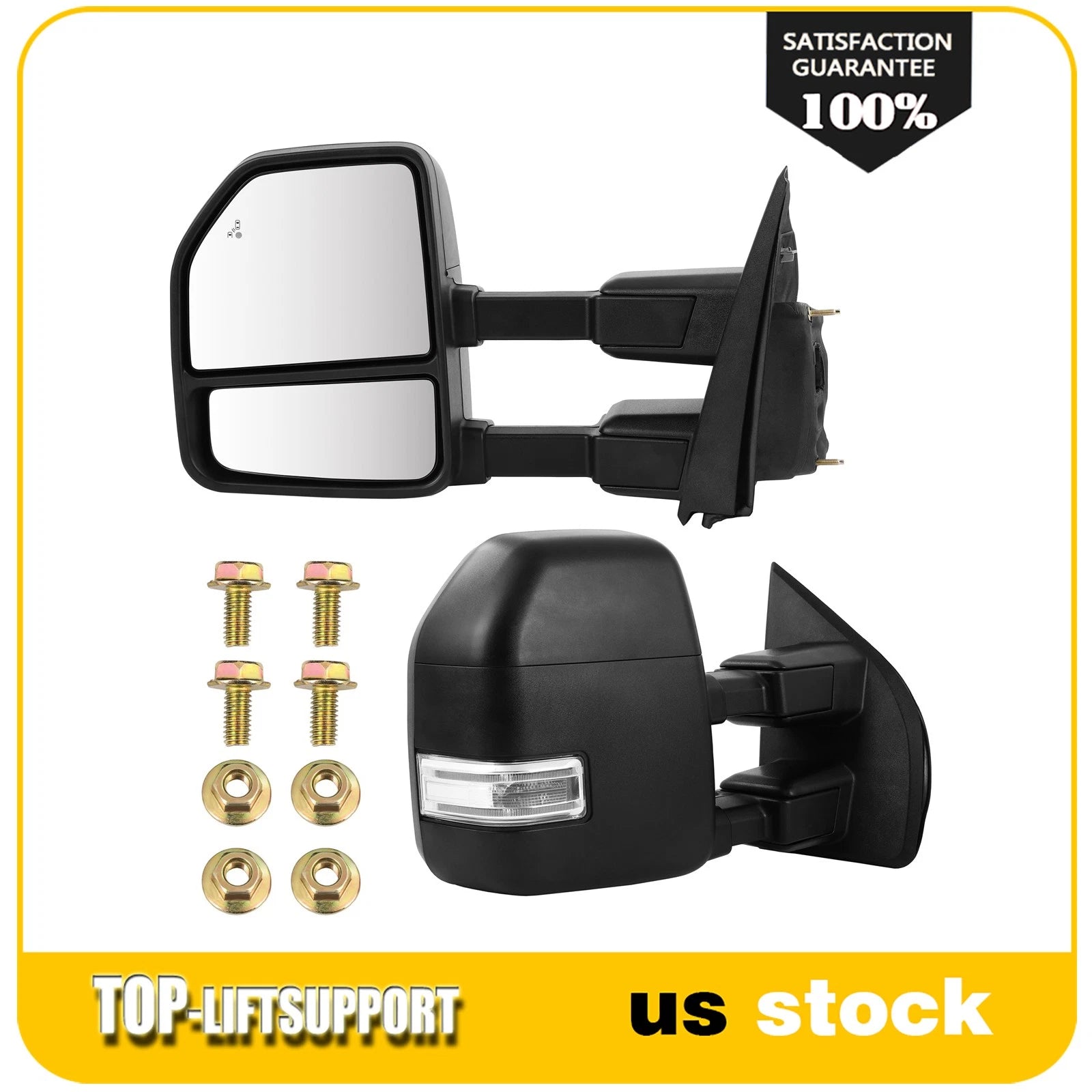 Set of 2 Power Heated Clearance Lamp Mirrors for Ford F250 (2017–2019)