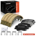 Set of 8 Ceramic Brake Pads & Shoes for Hyundai Accent (2012–2017)