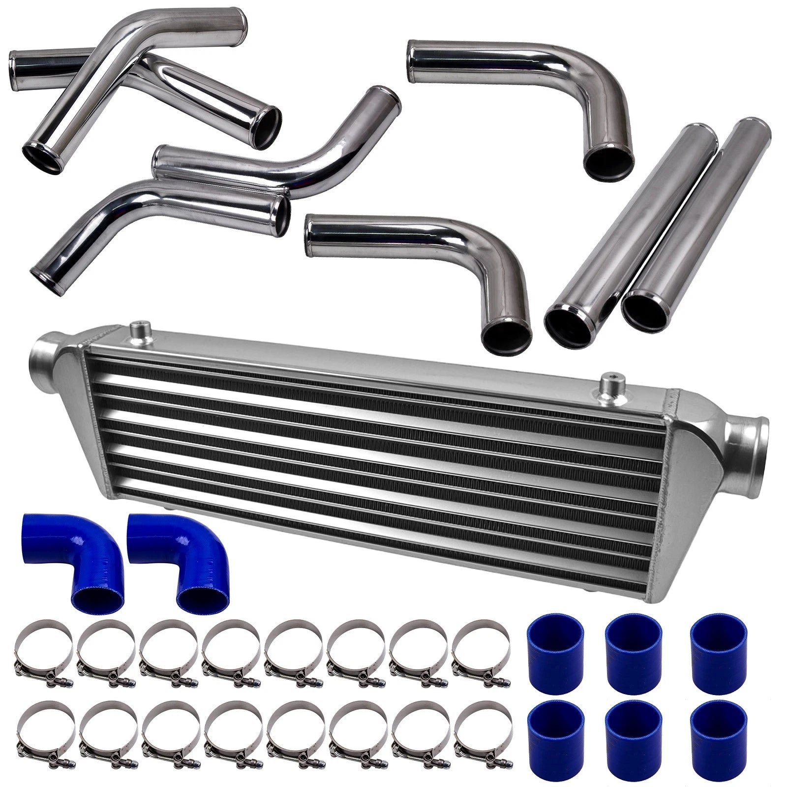 Universal Intercooler Kit for 27"–7"–2.5" with 2.5" Aluminum Pipe and Hose (2015–2020)