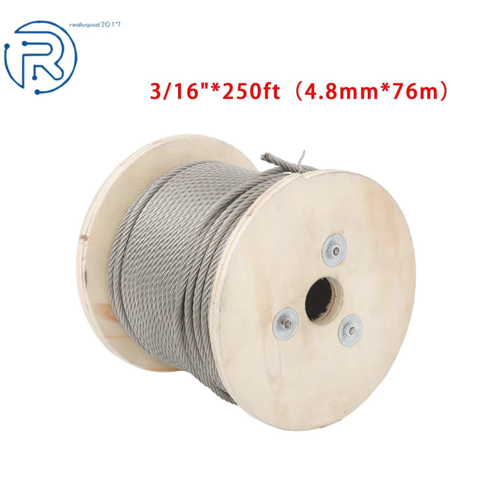 Stainless Steel Cable Wire Rope for Railing Kit (250 Feet, 7 × 19)
