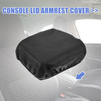 Center Console Cover for Toyota Prado (2010–2019) Armrest Pad Faux Leather Black