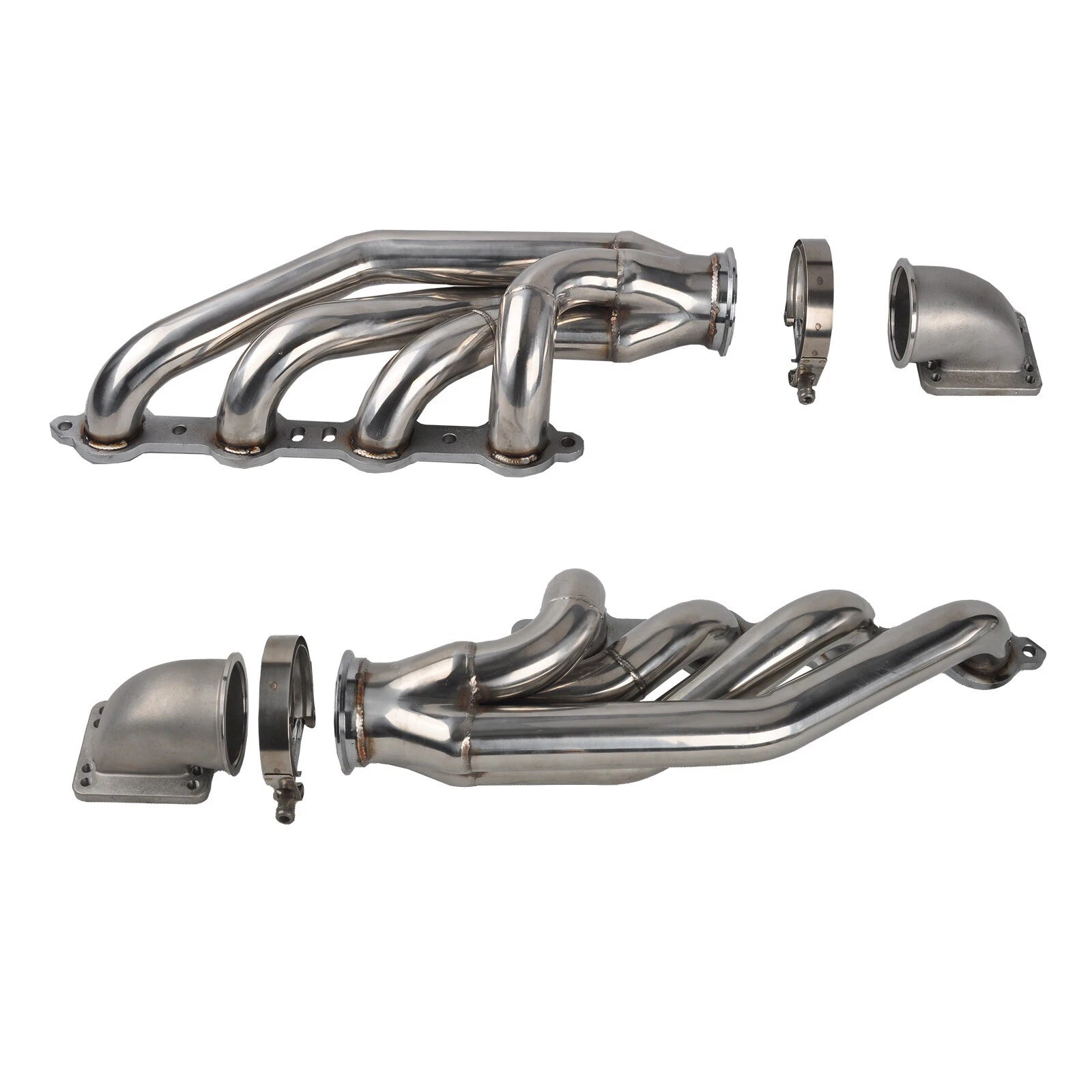 Turbo Exhaust Manifold & Elbow Adaptor T3 T4 to V Band 3.0" for LS1 LS3 LS6 LSX V8
