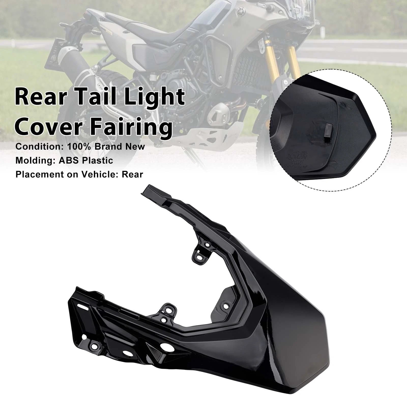 Rear Tail Light Cover for Yamaha Tenere 700 (2025–2026) Black