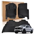 TPE Floor Mats Liners for Ford F-150 F150 Lightning Super Crew Cab (2015–2024)