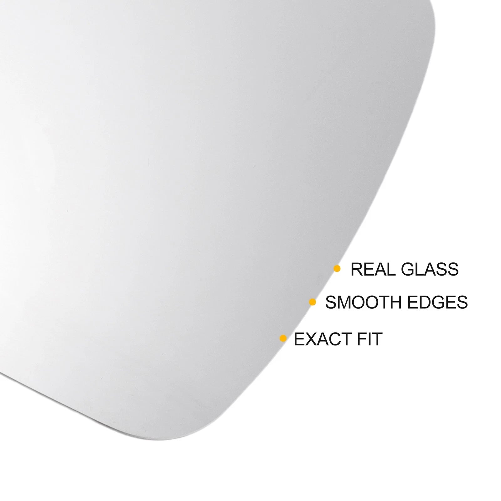 Left Side Heated White Mirror Glass for KIA Stonic (2017–2023)