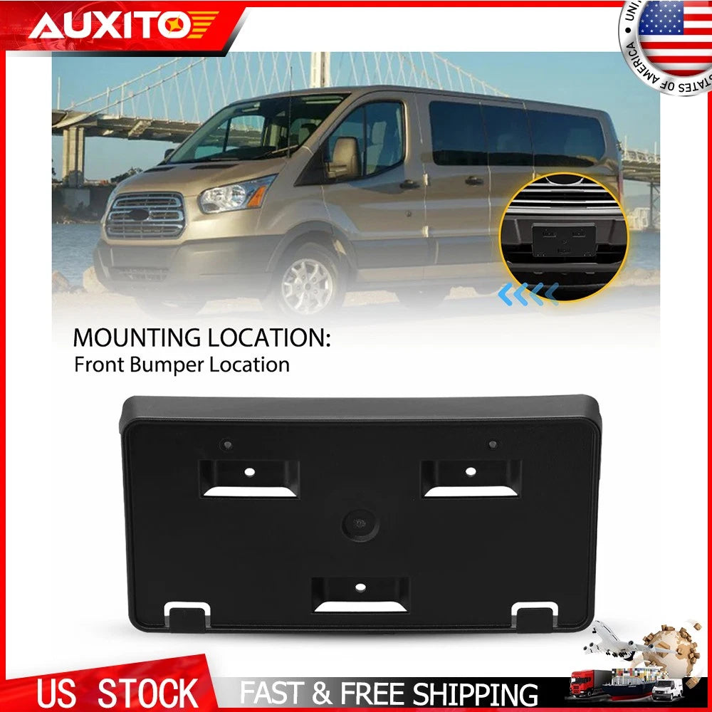 Front License Plate Frame Holder Mount Bracket for Ford Transit-150 250 350 (2015–2023)