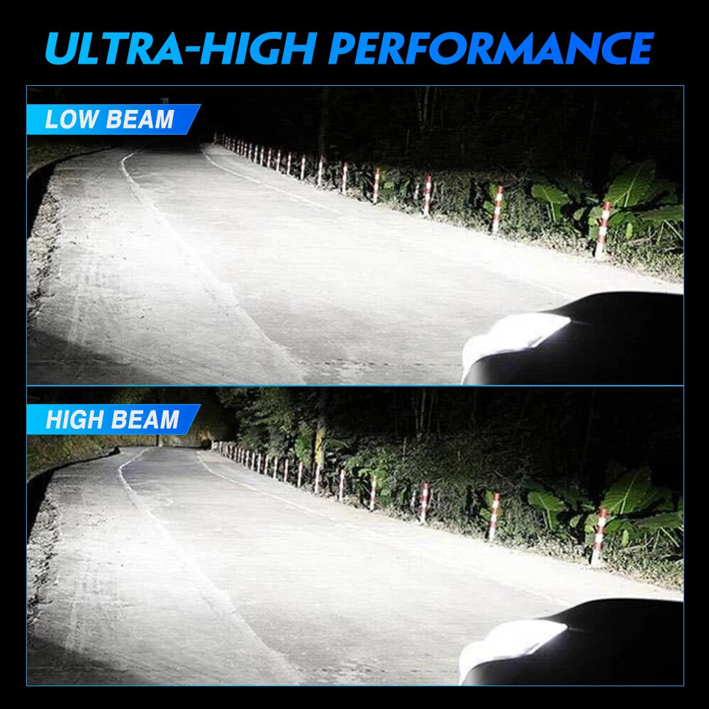 2X H7 LED Headlight Bulbs for NOVSIGHT (2000–2023) 6500K 200W 40000LM