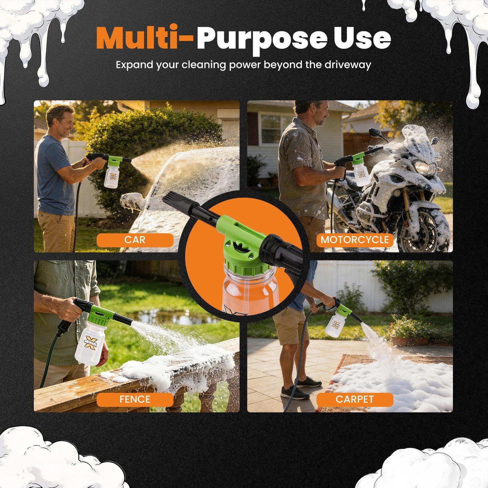 Foam Cannon Kit for Garden Hose Car Wash (Universal)