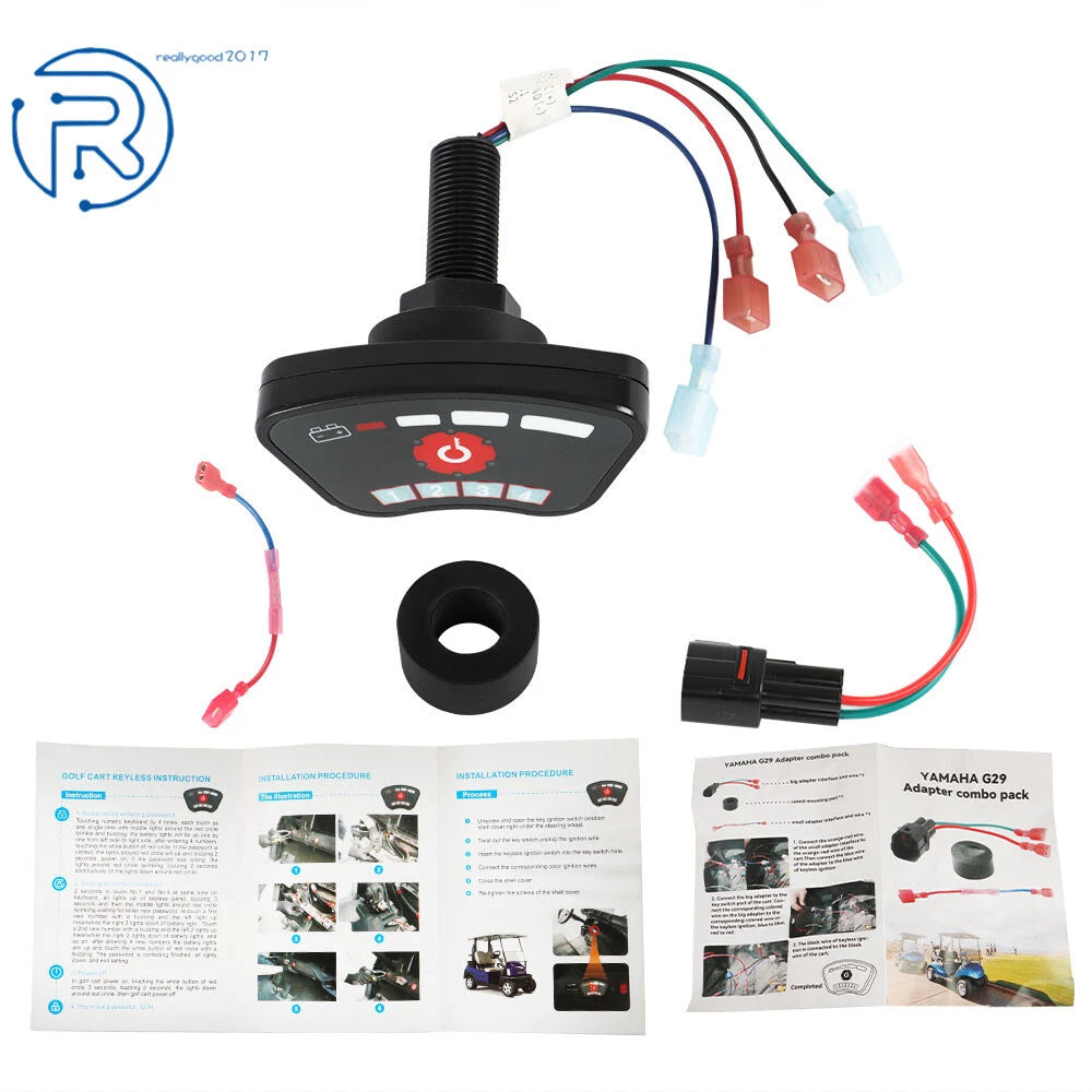 Keyless Ignition Switch for EZGO Club Car Yamaha Golf Cart (36V-48V)
