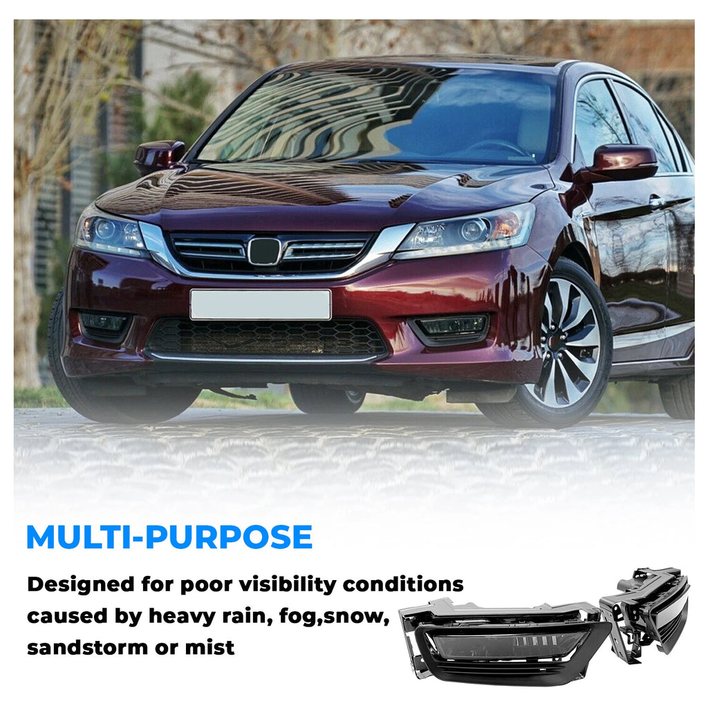 Fog Lights for Honda Accord Sedan (2013–2015) - Smoke with Bulbs