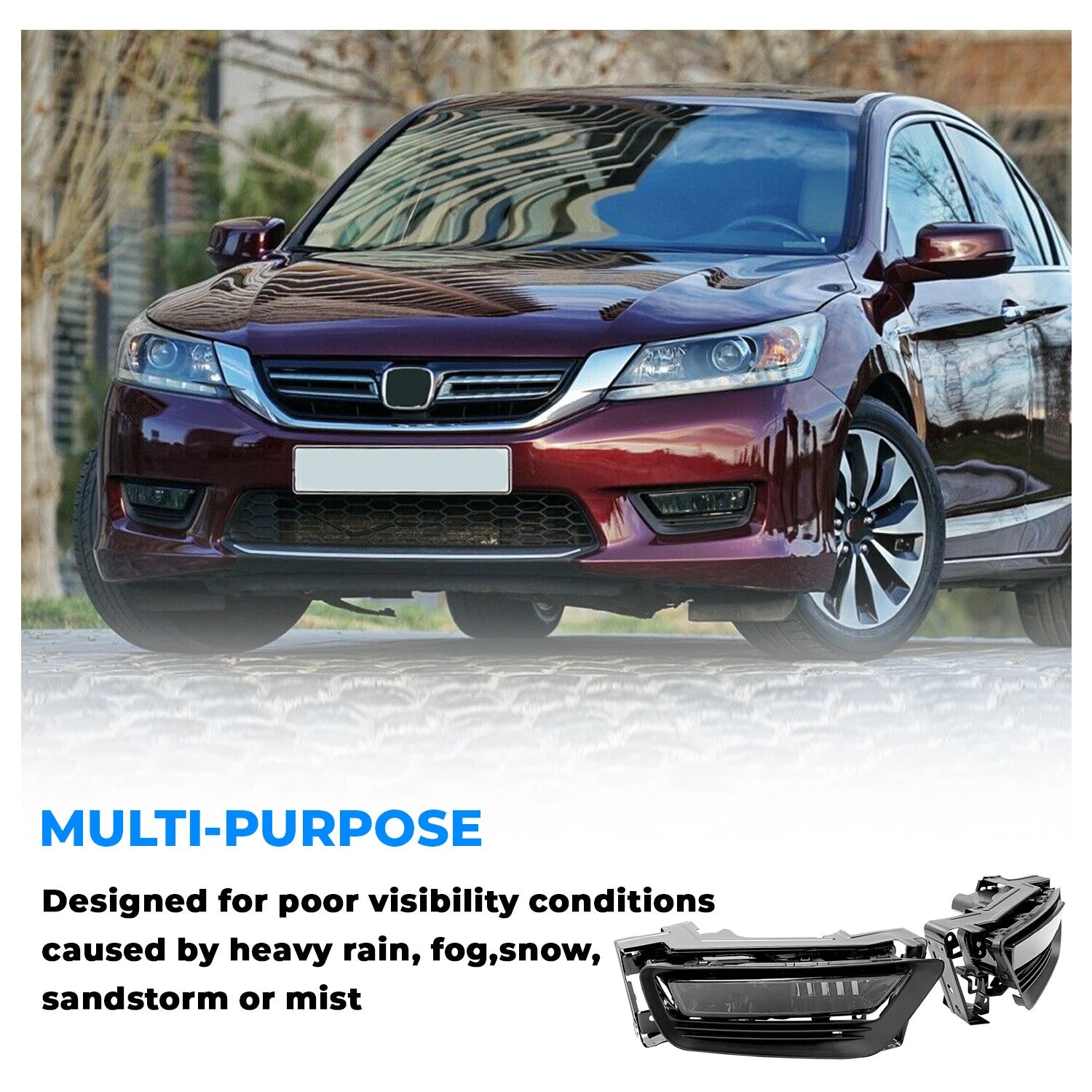 Fog Lights for Honda Accord Sedan (2013–2015) - Smoke with Bulbs