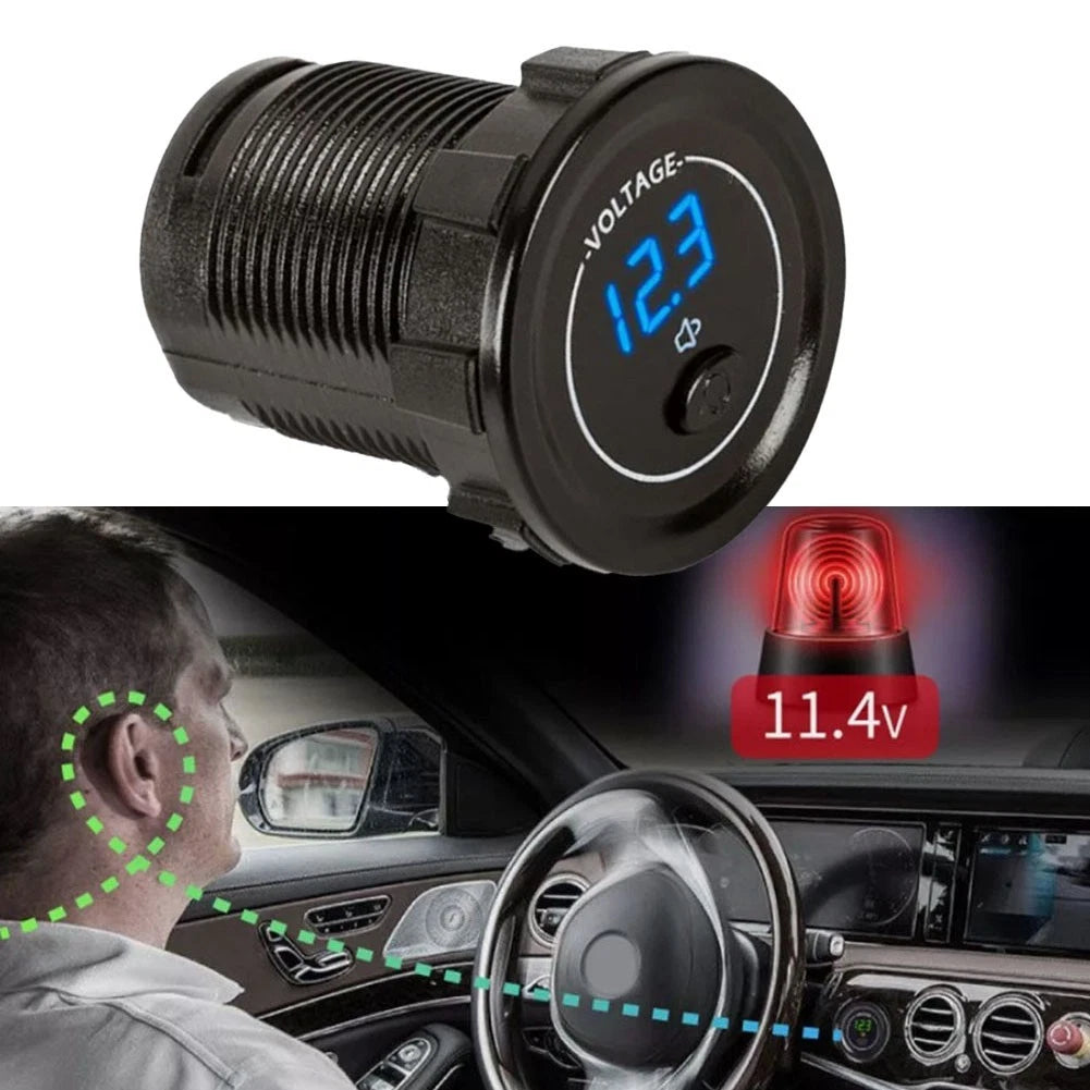 LED Voltage Meter Panel for Motorbike Car Boat ATV (Universal)