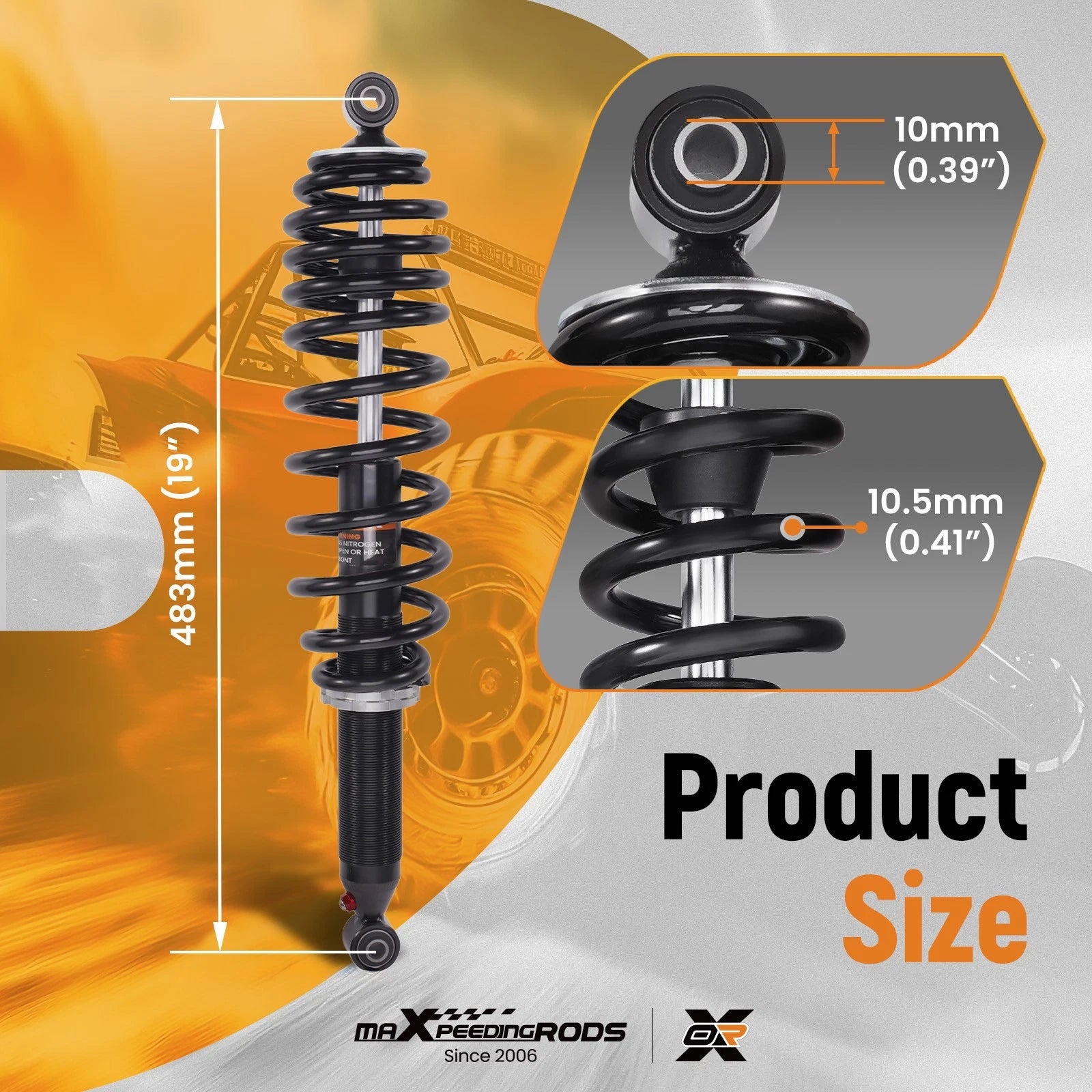 2pcs Rear Shocks Struts for Can-Am Outlander 650/800 (2010–2012) 706000792