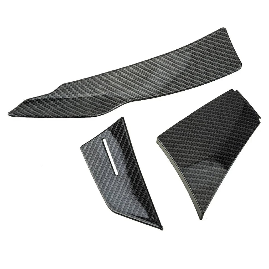 6pcs Carbon Fiber ABS Front Bumper Splitter Fins for Car