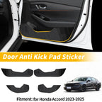 Car Door Anti Kick Pad Sticker Scratch Protector for Honda Accord (2023–2025)