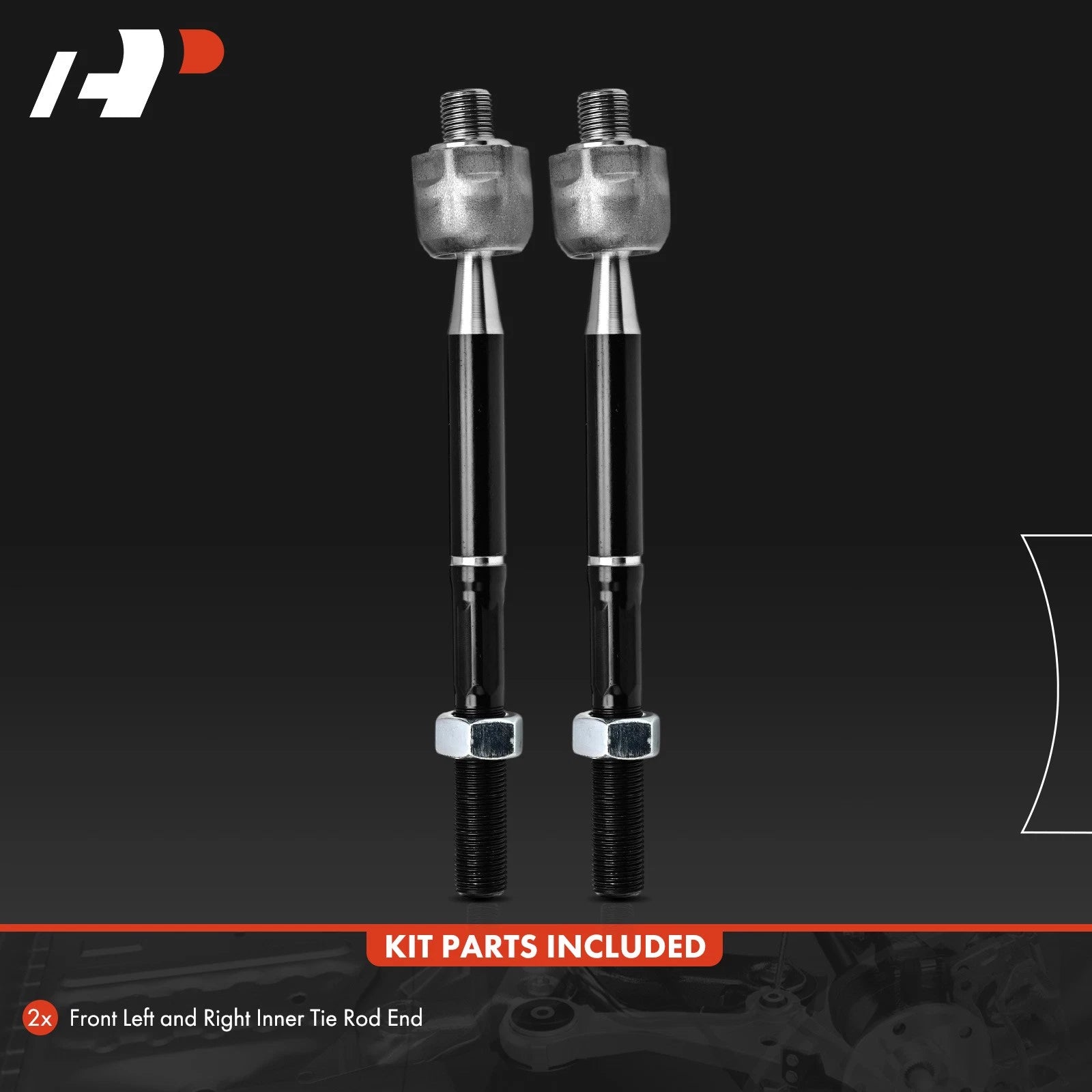 2X Front Inner Tie Rod End for Kia Soul (2014–2019) Soul EV (2015–2019)