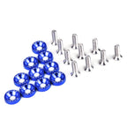 20Pcs M6 Billet Aluminum Fender Bumper Washer Bolt Trim for Universal