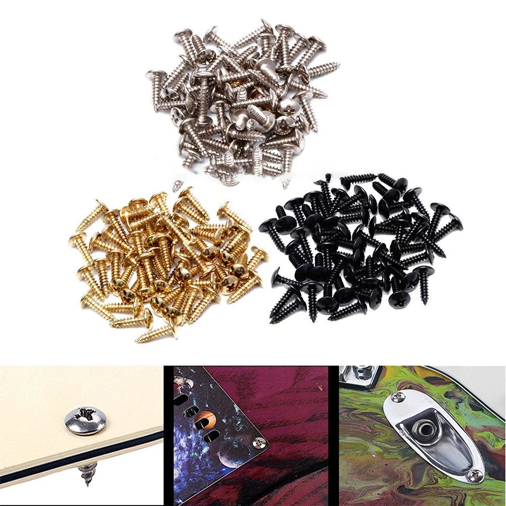 100pcs Screws Pickguard for Bass Electric Guitars
