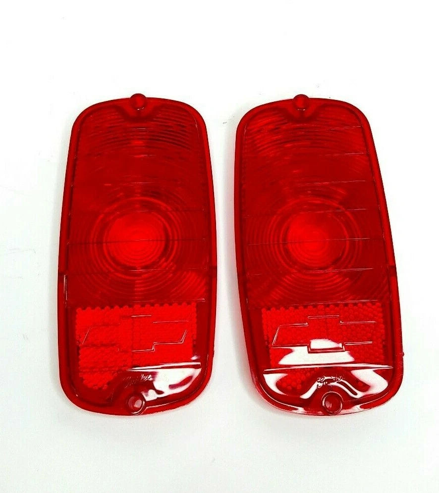 Tail Light Lenses Pair Replacement for Chevy Fleetside Pickup (1960–1966)