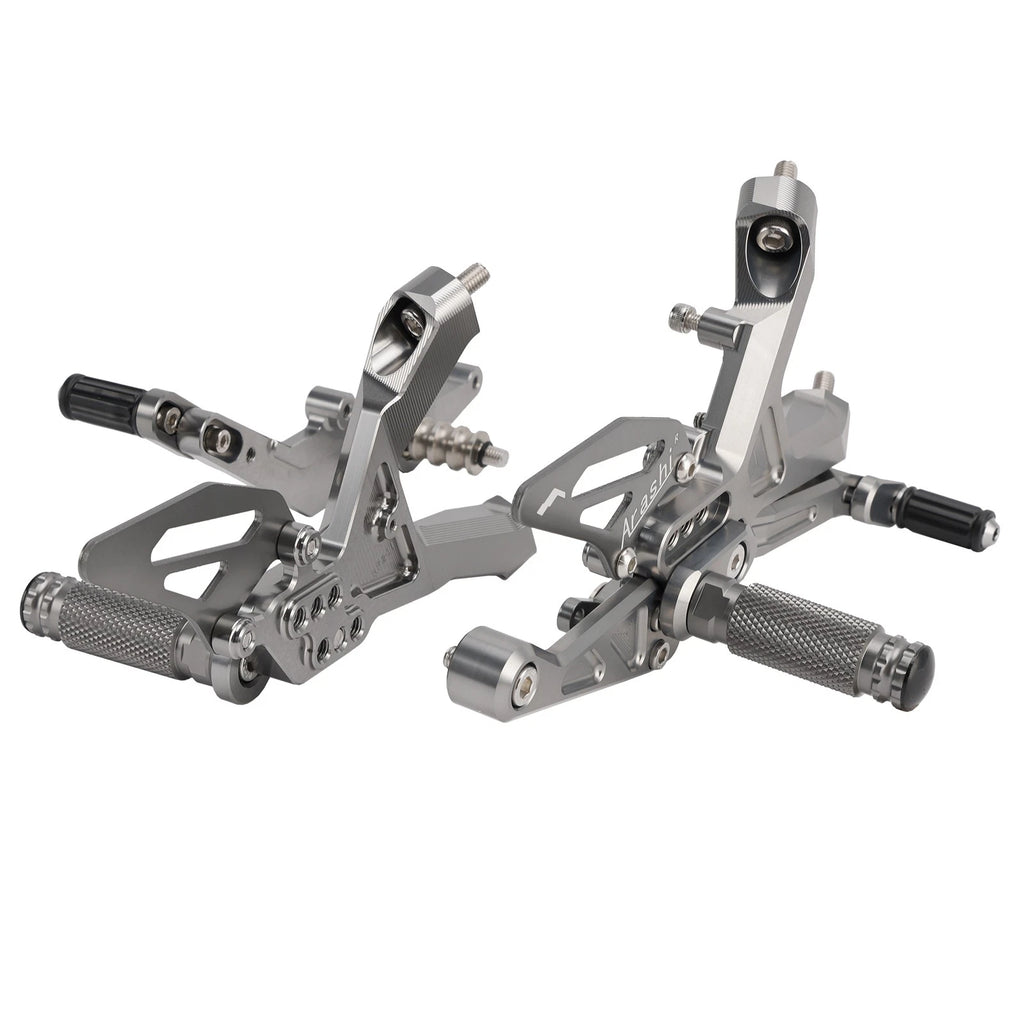 Adjustable Rearset for BMW S1000RR (2019–2024) - Aluminum Grey